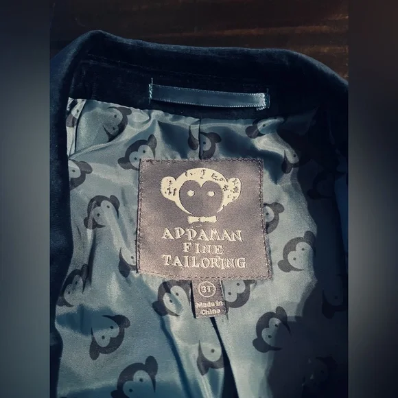 Appaman Elegant Navy Blue Velvet Suit 3T - Picture 14 of 16